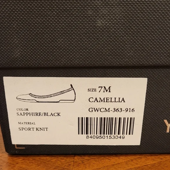 YOSI SAMRA Camellia Foldable Flat Sport Knit Navy / Black sz 7M - Picture 2 of 7